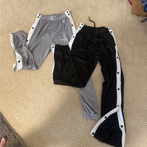 Tear away Snap Button Track Pants - Black and Gray

Adult Small

Both Pairs